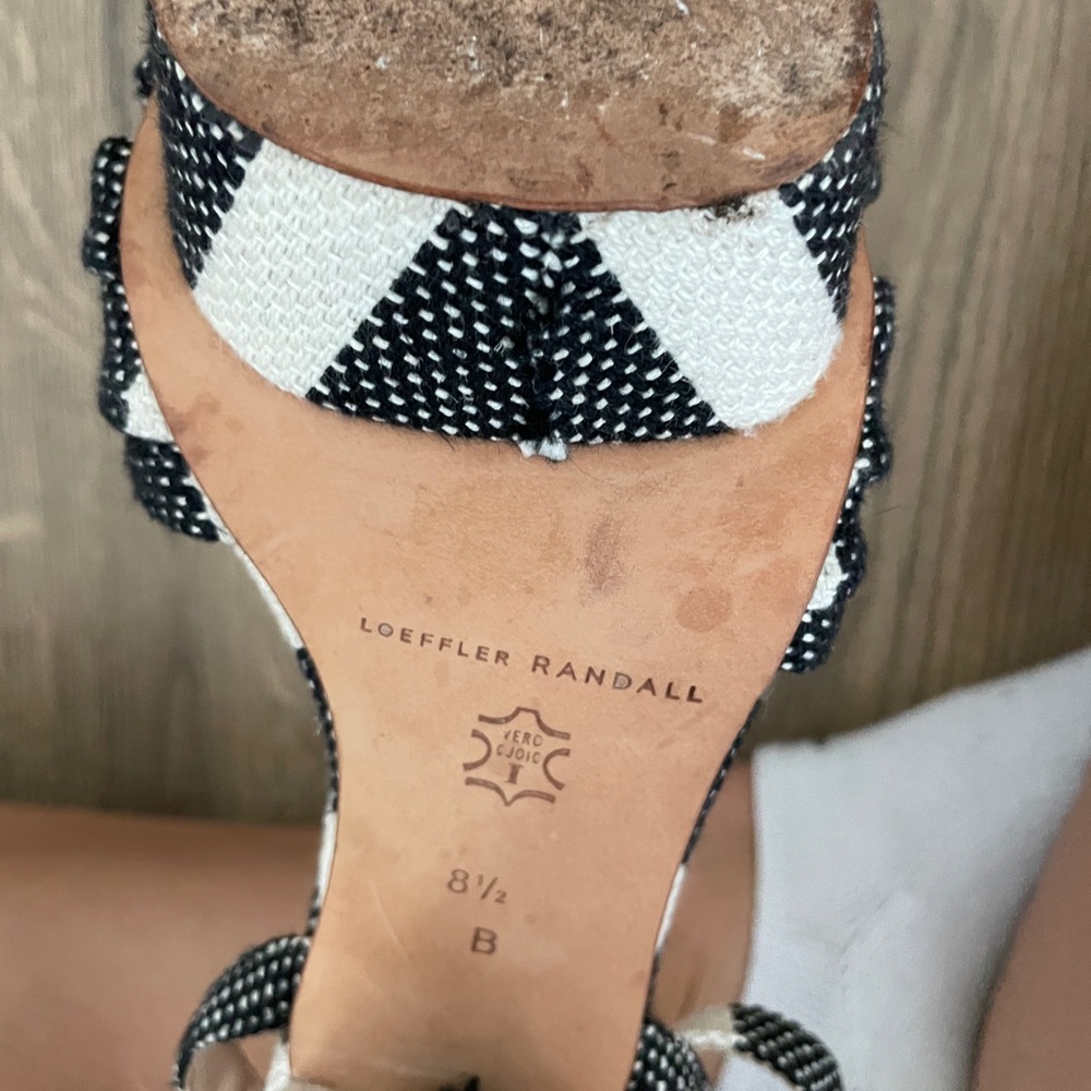Loeffler Randall Black and White Platform Sandals - Picture 5 of 6